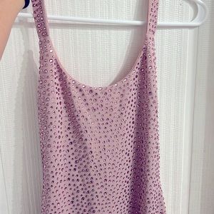 Oh Polly Pink Embellished Mini Dress